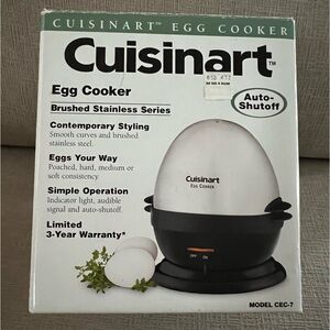 Cuisinart Brushed Stainless Egg Cooker with Black Base